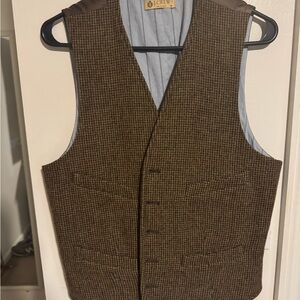 J. Crew Brown Houndstooth Vest